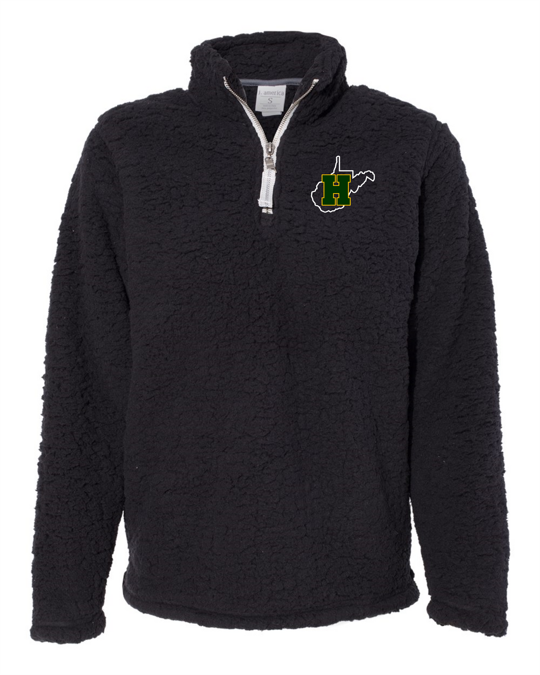 Ladies Embroidered Sherpa Logo Pullover
